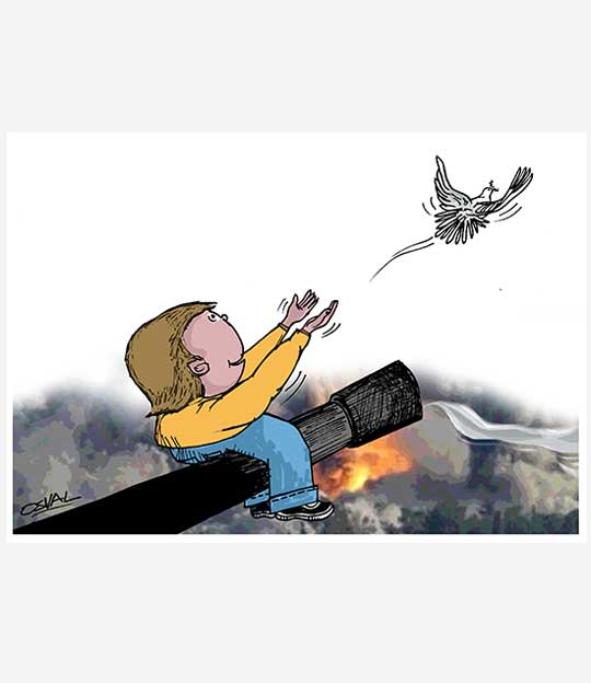 Caricatura: Que vuele la paz