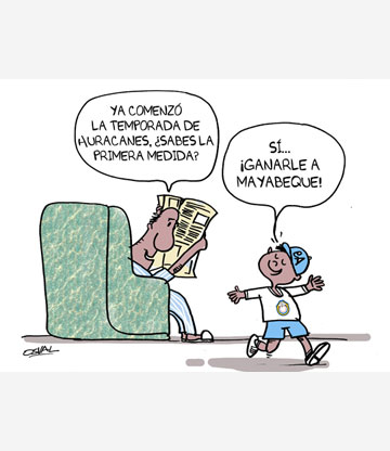 Caricatura: Temporada ciclónica y béisbol