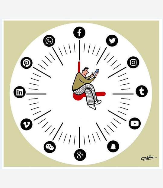 Caricatura: Tiempo en redes