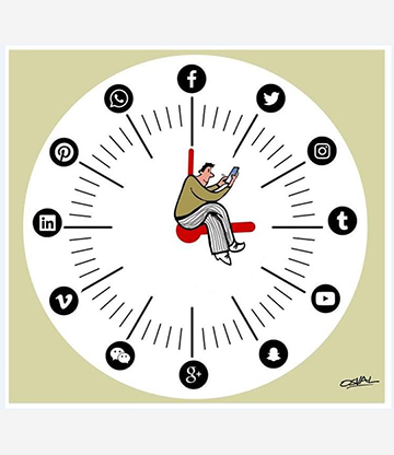 Caricatura: Tiempo en redes