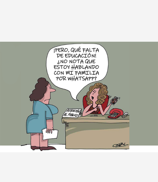 Caricatura: Atención al público