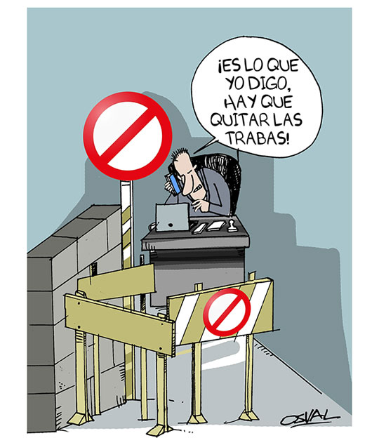 Caricatura: Trabas