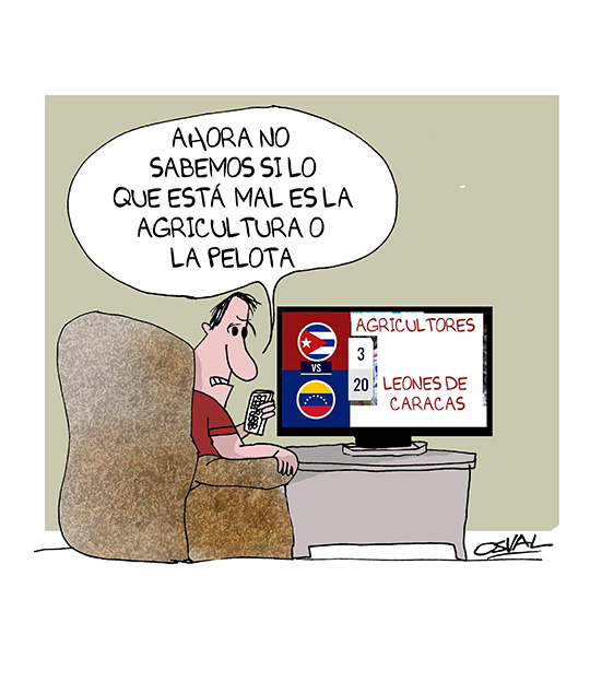 Caricatura: Duda beisbolera