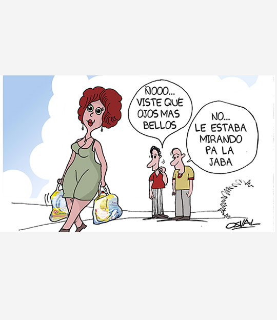 Caricatura: Mirando pa la jaba