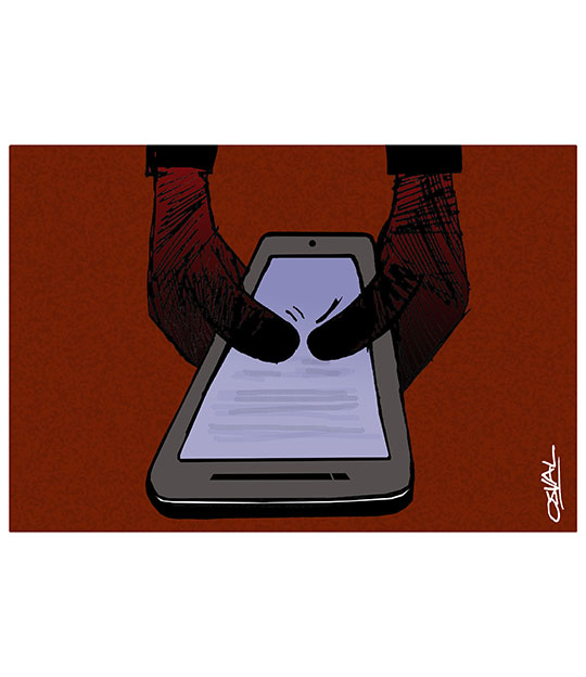 Caricatura: Odio en redes