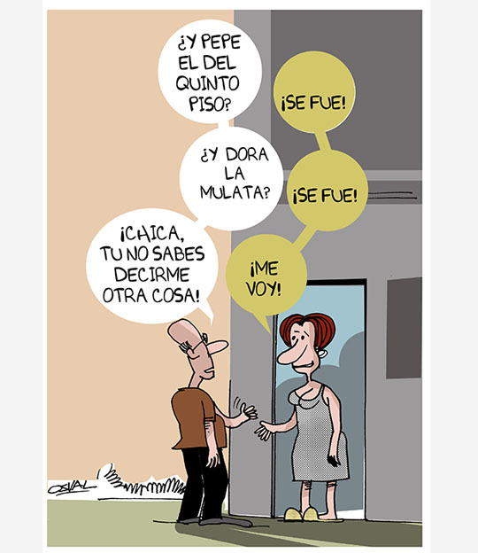 Caricatura: Se fue
