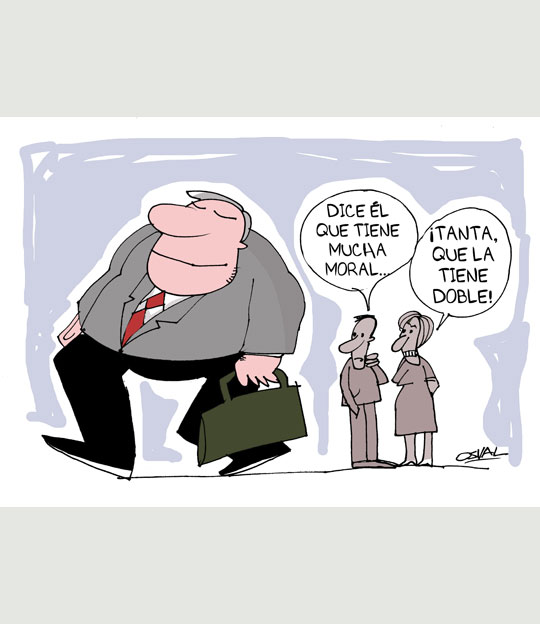 Caricatura: Doble moral