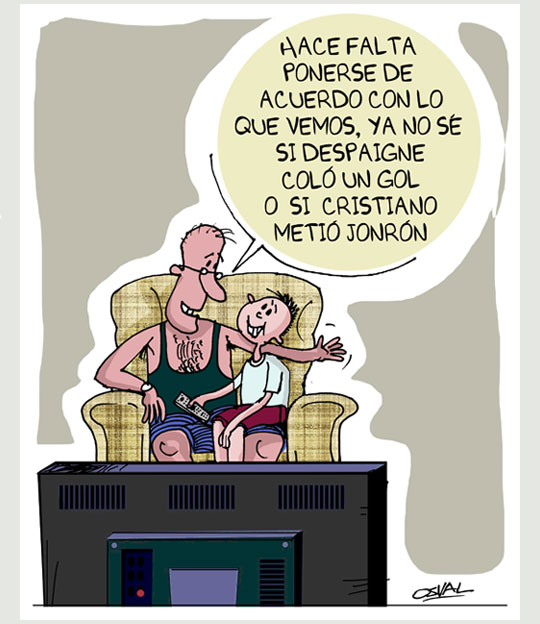 Caricatura: Verano en la TV