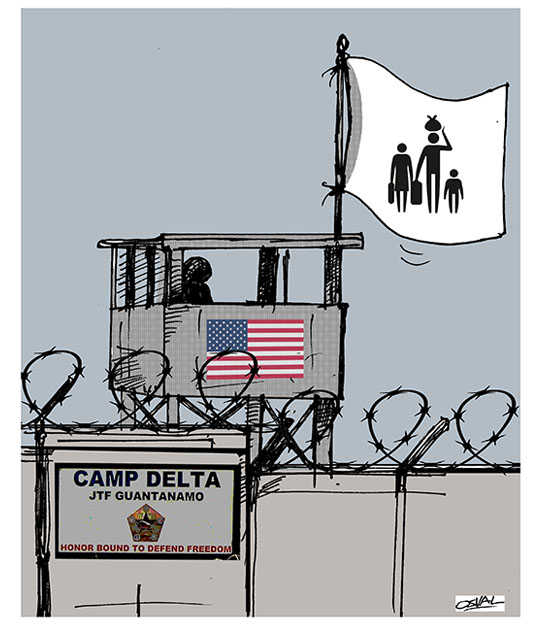Caricatura: Welcome deportados