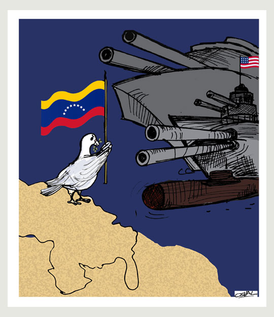 Caricatura: Amenaza a la paz