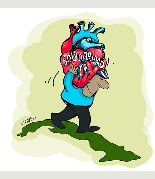 Caricatura: Solidaridad hacia Oriente