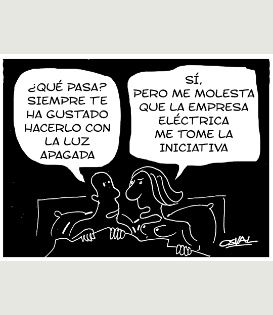 Caricatura: Amor a oscuras