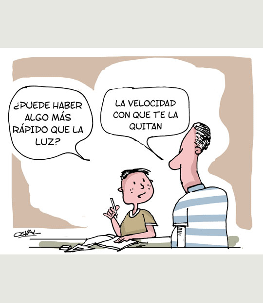 Caricatura: Velocidad de la luz