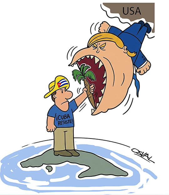 Caricatura: ¡Cuba resiste! 