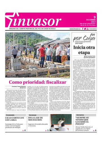 Portada de la edición impresa del 9 de diciembre de 2017