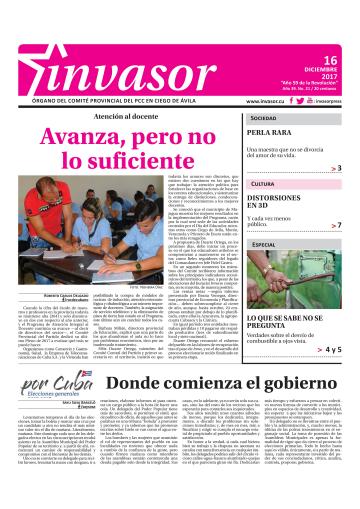 Portada de la edición impresa del 12 de diciembre de 2017