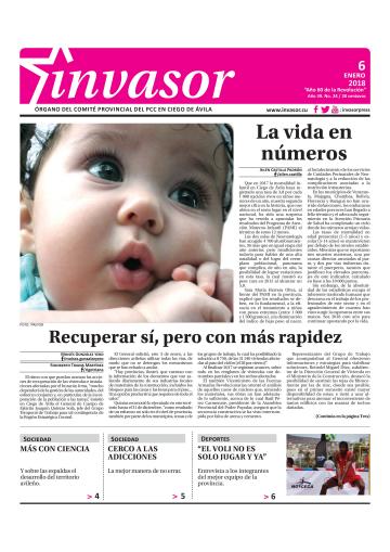 Portada de edición impresa del 6 de enero de 2018