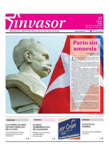Portada de la edición impresa del 27 de enero de 2018