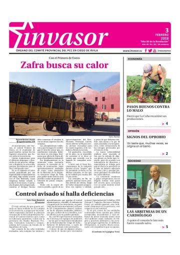 Portada de la edición impresa del 3 de febrero de 2018