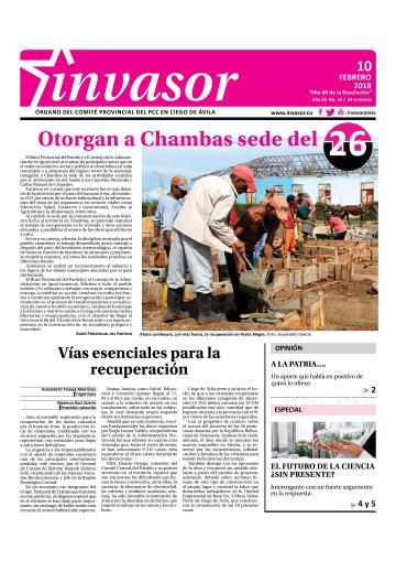 Portada de la edición impresa del 10 de febrero de 2018