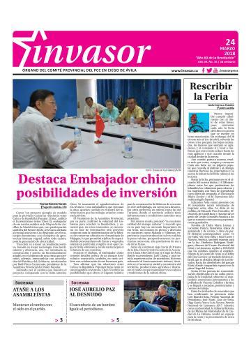 Portada de la edición impresa del 24 de marzo de 2018