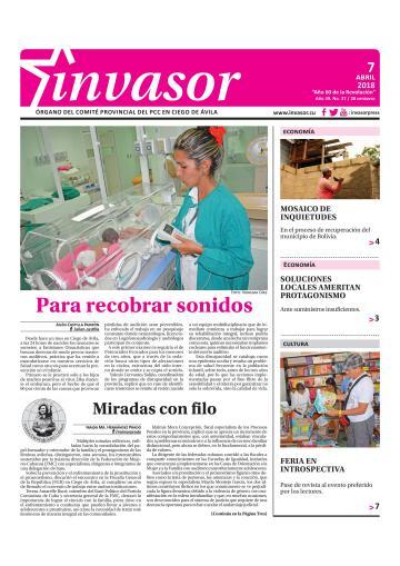 Portada de la edición impresa del 7 de abril de 2018