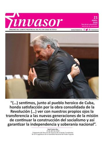 Portada de la edición impresa del 21 de abril de 2018