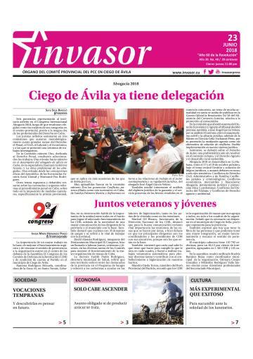 Portada de la edición impresa del 23 de junio de 2018