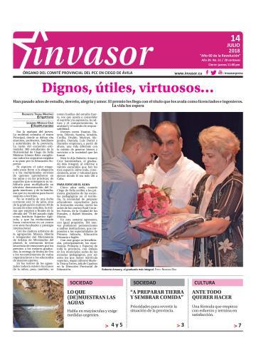 Portada de la edición impresa del 14 de julio de 2018