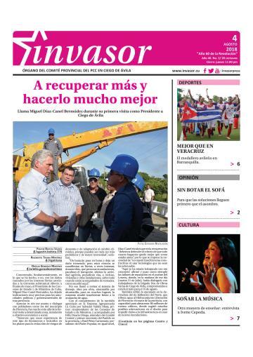 Portada de la edición impresa del 4 de agosto de 2018