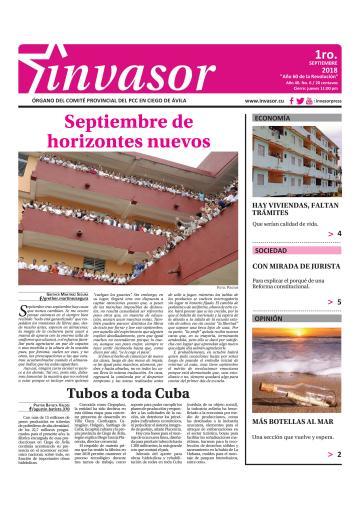 Portada de la edición impresa del 1 de septiembre de 2018