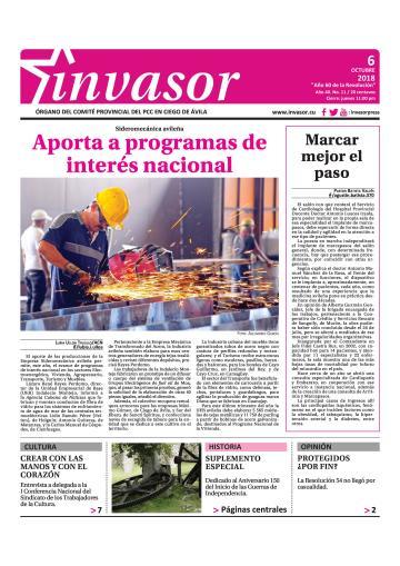 Portada de la edición impresa del 6 de octubre de 2018