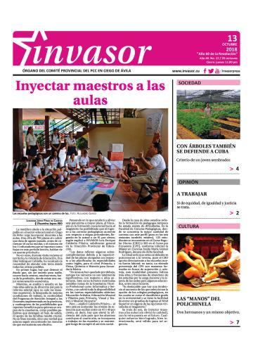 Portada de la edición impresa del 13 de octubre de 2018