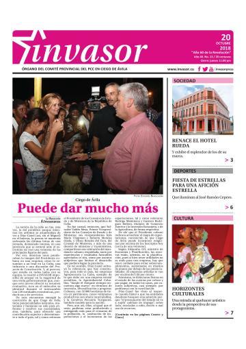Portada de la edición impresa del 20 de octubre de 2018