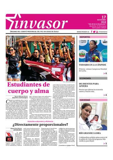 Portada de la edición impresa del 17 de noviembre de 2018