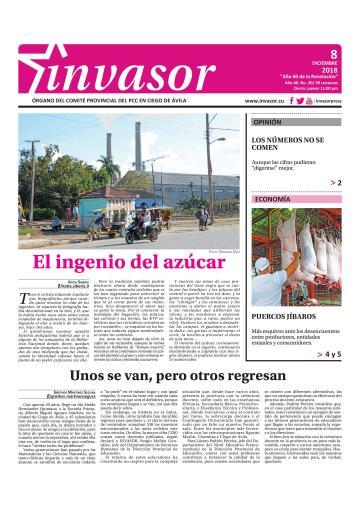 Portada de la edición impresa del 8 de diciembre de 2018