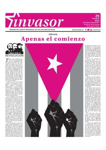 Portada de la edición impresa del 29 de diciembre de 2018