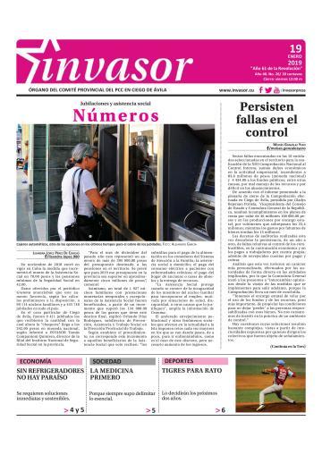 Portada de la edición impresa del 19 de enero de 2019