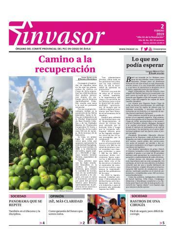 Portada de la edición impresa del 2 de febrero de 2019