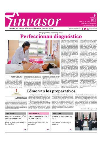 Portada de la edición impresa del 9 de febrero de 2019