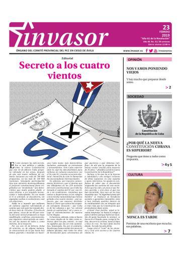 Portada de la edición impresa del 23 de febrero de 2019