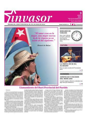Portada de la edición impresa del 9 de marzo de 2019