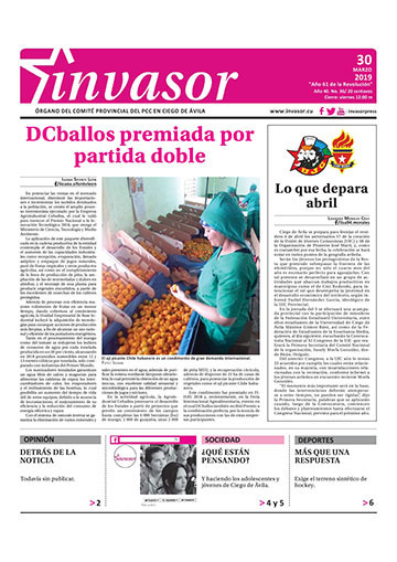 Portada de la edición impresa del 30 de marzo de 2019