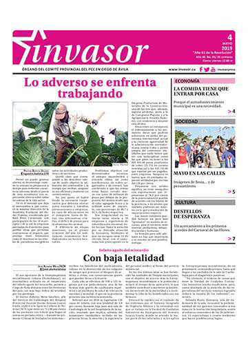 Portada de la edición impresa del 4 de mayo de 2019