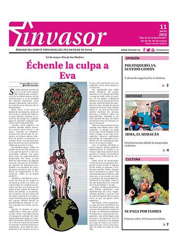 Portada de la edición impresa del 11 de mayo de 2019