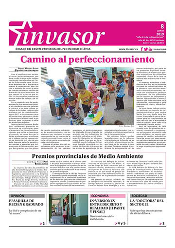 Portada de la edición impresa del 8 de junio de 2019
