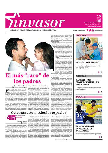 Portada de la edición impresa del 15 de junio de 2019