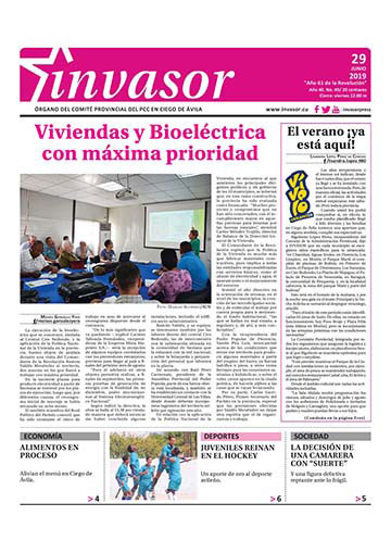 Portada de la edición impresa del 29 de junio de 2019
