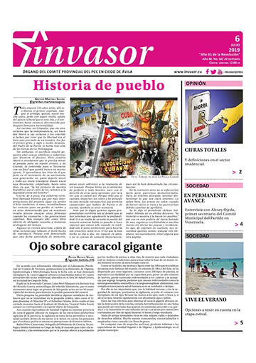 Portada de la edición impresa del 6 de julio de 2019