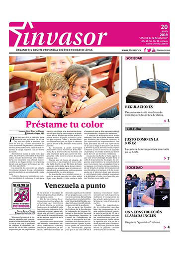 Portada de la edición impresa del 20 de julio de 2019